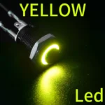 1NO High head Waterproof Metal Push Button Switch LED Light Self-locking/reset 3/6/12/24/220V 8/10/12/16mm Oxidized black