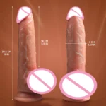 2 in1 Super Realistic Dildo Penis Sliding Foreskin+Ejaculating - Image 11