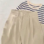 Women Suit Pants High Waist Summer Straight - Image 9