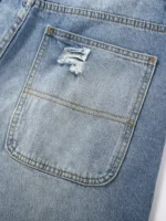 Men's Loose Straight Ripped Jeans - Image 4