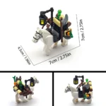 Creative Moc Medieval Military Carriage Model Western Carriage Transport Horse Building Blocks DIY Assembly Toy Birthday Gift