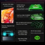 16.1 Inch Gaming Laptop Intel i7-1255U NVIDIA RTX 3060 6G 32GB DDR4 2TB SSD 144Hz RGB Keyboard WIFI 6 BT5.2 Windows11 - Image 4