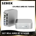 SZBOX Mini PC S87 Mini AMD R7 8745HS  S76 Mini AMD R5 7640HS Dual DDR4 M.2 NVMe SSD RJ45 WiFi6 BT5.2 Computer