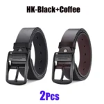 New in Luxury Leather Men's Belt Fashion Metal Alloy Pin Buckle Adult Casual Business Waist Strap for Jeans - Image 9