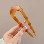 U-Shaped Hair Fork Fashion Tortoiseshell Acetate Hairpin Women Geometric Headwear Hair Sticks Girls New Hair Clips Accessories - Image 20
