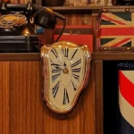 2026 New Novel Surreal Melting Distorted Wall Clocks Surrealist Salvador Dali Style Wall Decororation Home Garden Clock