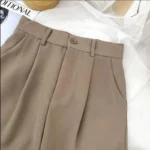 Fall Spring Black Suit Haren Pants Women Fashion Elastic High Waist Casual Trousers. - Image 8