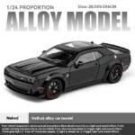 1:24 Dodge Challenger SRT Hellcat Redeye Muscle Alloy Diecast Car Model Computer Desktop DIY High Simulation Collection Ornament