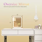 JHK LED Vanity Mirror with Lights Aluminum Frame Bathroom Mirror Dimmable 3 Color Modes Makeup Mirror Memory Function Bedroom - Image 7