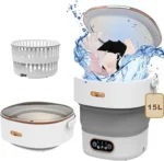 15L Portable Mini Washing Dryer Machine Collapsible Spinner for Socks Underwear Panties - Travel & Apartment Friendly Laundry - Image 3