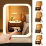 LED Smart Vanity Mirror with Light: Portable Desktop Makeup Mirror for Dorms & Bedrooms. Adjustable Fill Light for Girls - Image 5