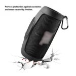 Silicone Case Cover for JBL Charge 5 Bluetooth Speaker, Travel Carrying Protective with Shoulder Strap and Carabiner - Image 5