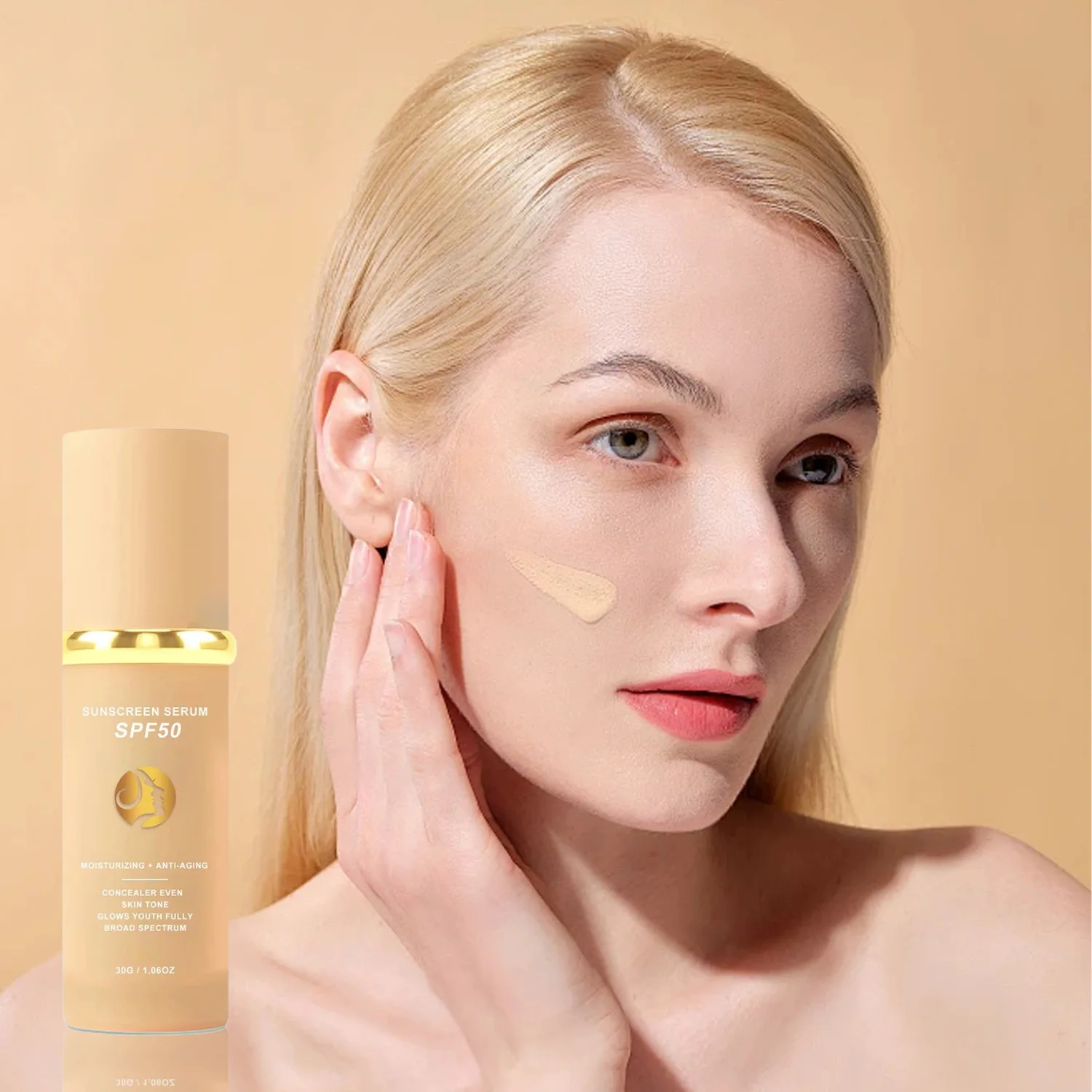S3df5e8bd379e46fb88c688a5e349be4fx.webp 4-in-1 Foundation Liquid Makeup 4 In 1 Foundation Light Spectrum Sunscreen Serum Liquid Hydrating Full Coverage Concealer SPF 50