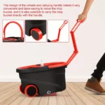 Spin Mop and Bucket Set with Wringer 360° Spinning, 4 Microfiber Mop Heads 61" Adjustable Handle Stainless Steel Floor Cleaner - Image 3