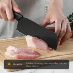 6pcs Kitchen Knife Set with Knife Holder High-grade Black Steel Knife Set Gift Knife Stainless Steel Kitchen Utensils Household - Image 2