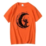Men's High Quality 100% Cotton Moon Print Casual Summer Cool Short Sleeve Men Tshirt Loose t-shirt Male Tee Shirts Male Tee Tops - Image 8