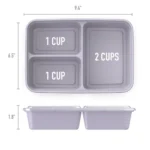 20-Piece Meal Prep Kit 3-Compartment Storage Containers with Lids Stackable Microwave Safe Reusable BPA-Free Healthy Portion - Image 4