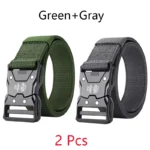 Best Men's Belts Tactical Black Waist Woven Durable Automatic Buckle Belt for Man Army Outdoor Hunting Golf Nylon Belt Trouser - Image 7