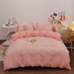 100% Cotton Duvet Cover Set,Bedding Set With Plaid Stripe,Skin Friendly Breathable,1 Duvet Cover,2 Pillowcase,Japan Simple Style - Image 17