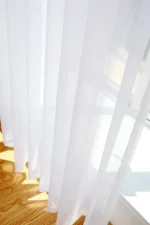 Custom Size White Sheer Curtains For Living Room Window Transparent Tulle Curtain Wedding Drapes Home Decor