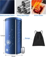 Portable Electric Clothes Dryer,1000W Heated Clothes Airer,Travel Heated Clothes Dryer with Timer,Electric Clothes Dryer - Image 3