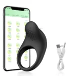 Vibrating Cock Ring for Men APP Control Penisring Vibrator Ejaculation Delay Male Penis