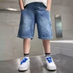 New Boys Summer Fashion Denim Shorts Kids Casual Loose Thin Knee-Length Trousers for 3-12 Years Teenager Outdoor Jeans Pants - Image 4