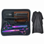 6 Inch Barber Scissors Kit Hair Cutting Scissors Barber Accessories Professional Tail Comb Cape Set - Image 9