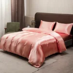 Black Luxury Ice Silk Bedding Set Satin Silky Duvet Cover Set With Pillowcase High-end Home Textiles Solid Color Bed Cover Sets - Image 11