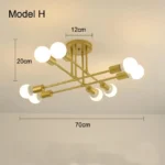 Nordic Minimalist Pendant Light Ceiling Lamp LED Chandelier Suitable for Bedrooms Living Rooms Black Gold Lighting Decoration - Image 12