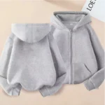 New Solid Color Children’s Fashion Kids Boy Hoodies Zip Up Spring Autumn Girls Casual Zipper Sweatshirt Kids Hoodies Sweatshirt
