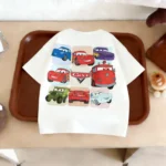 Summer Clothing Printed Cartoon Car Boys Tshirts Tops Short-sleeved Children's Wear Round Collar T-shirt Kids Costume T Shirts - Image 4