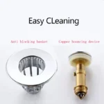 Universal Bathroom Sink Stopper Filter Kitchen Accessories Anti Clogging Basin Pop-up Sink Shower Strainer Drain Hair Catcher - Image 3