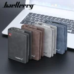 Baellerry Men's PU Leather Short Wallet Vintage Big Capacity with Zipper Coin Pocket Male Card Holder And Money Purse - Image 3