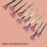 10/20/50pcs Fan Shape Foundation Makeup Brushes Multifunctional Facial Mask Brush Essential Oil Women Beauty Makeup Tools Brush - Image 15