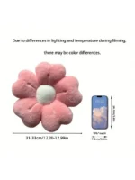 1PC Daisy Flower Plush Pillow Soft Fabric Cute Comfortable Floor Seat Cushion White/Pink Decorative Bed Sofa Pillow - Image 3
