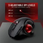 Wireless Trackball Mouse 2.4G,Dual Bluetooth 4.0 Ergonomic Mouse Rechargeable Mouse for Mac Windows Computer Laptop PC - Image 4