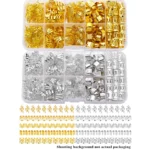 100pcs Elegant Golden Alloy Hair Jewelry for Braids, Solid Color - Vintage-Inspired Accessories for Men & Women's Dreadlocks