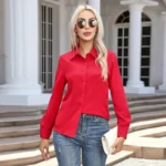 1pcs Woman Spring Autumn Solid color Shirts Lady Casual Long Sleeve - Image 6