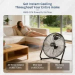 12-20 Inch Floor Fan,3 Speed High Velocity Industrial Fan with 360° Adjustable Tilt &Portable Carry Handle for Home, Shop,Garage - Image 2