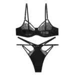 Women's Underwear Set Sexy Lace Classic Lingerie G-String Top Female Underwear Transparent Intimates Bra Sets Panties Underwear - Image 4