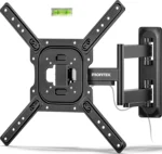 Full Motion TV Wall Mount for 23-65 Inch Flat & Curved Screens, Swivel Tilt Bracket, Max VESA 400x400mm, Holds 77 lbs