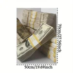 1,000pcs Jigsaw Puzzle – Realistic US Dollar Bills Stack with Golden Serial Numbers, Complex Money Puzzle for Adults – Challen