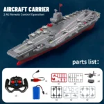 JJRC S19 RC Aircraft 2.4G Remote Control Battleship Boat RC Boat Auto Water Sensor Carrier Boat Toys Gift for Kids Boys - Image 6