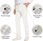 Men’s Classic Straight White Cotton Jean
