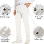 Men's Classic Straight White Cotton Jean