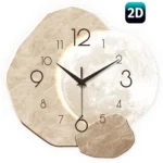 Modern Simple Silent Wall Clock, Moon Design – Quartz Movement, Wooden Material, for Bedroom, Living Room or Office Decoration