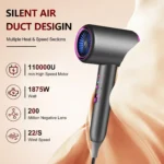 Professional Hair Dryer with Diffuser, 1875W Blow Dryer Ionic Hair Dryer for Women with Constant Temperature 2 Heat & 3 Speed Se - Image 3