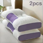 2pcs Massage Neck Pillows Adjustable Ergonomic Orthopedic Contour Support, High-Quality Pillow Core, All-Season Sleeping Comfort - Image 7