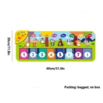 Piano Mat for Kids 80*30cm Toddlers Floor Keyboard Dance Mat Play Musical Carpet Music Instrument Toys Toddlers Girl Boy Gift